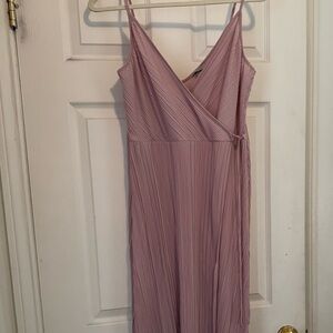 H&M Pink Faux Wrap Dress, Size M